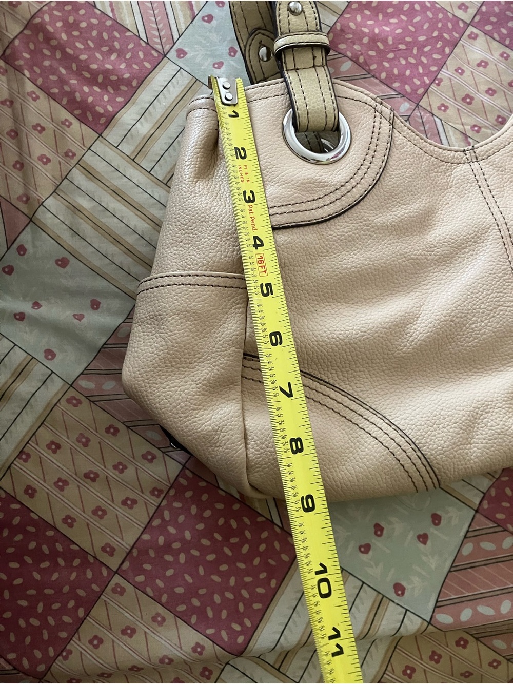 NEW Tignanello Pebble Shopper Cream Brûlée Handbag w/ Straps MSRP $149 - Picture 8 of 10